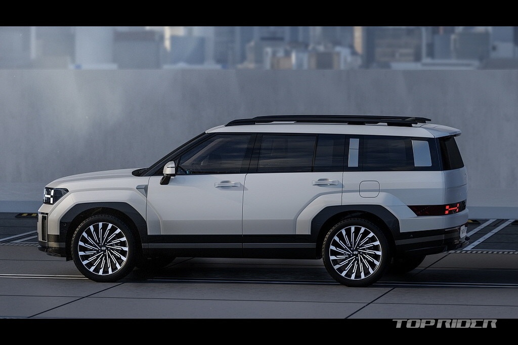 현대차 5세대 싼타페(MX5) 공개 박시한 외관과 테라스