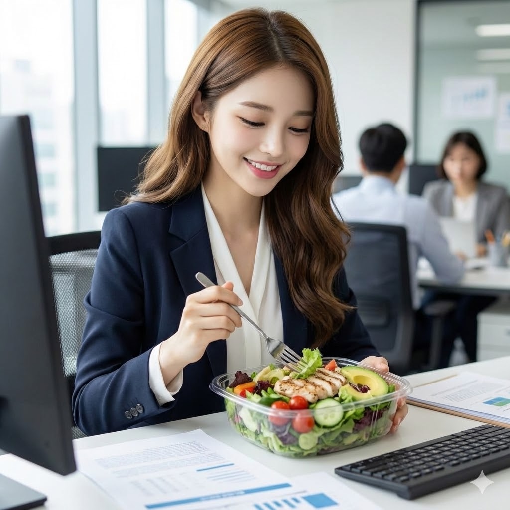 직장인 여성 다이어트 식단 사진