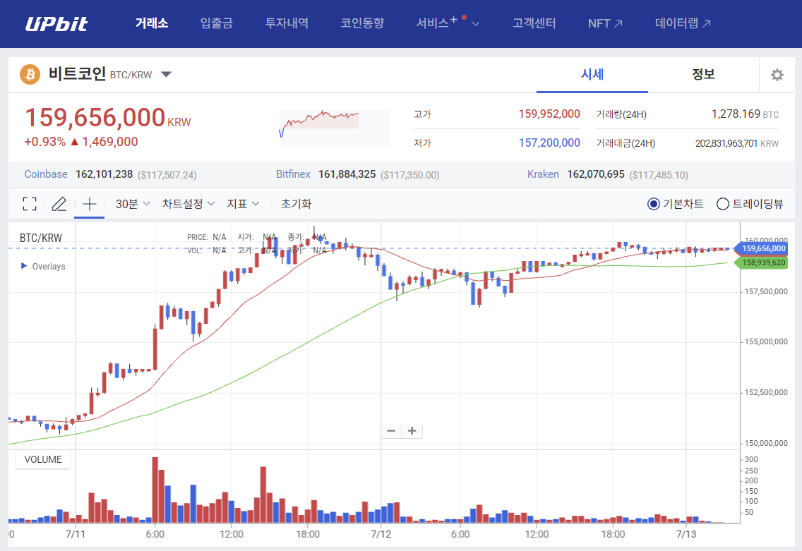 비트코인 투자 차트