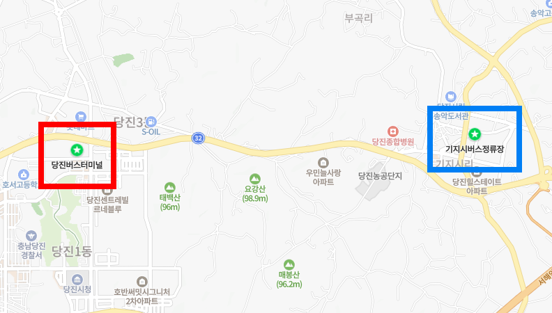 당진고속버스터미널 위치-지도