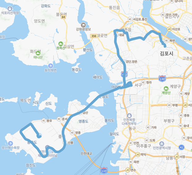 9000번 공항버스-노선도