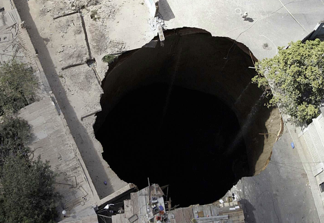 실시간 싱크홀 땅꺼짐 지도