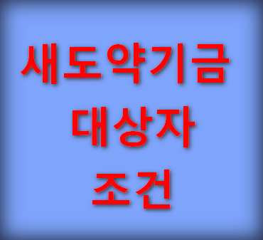 새도약기금-대상자-조건
