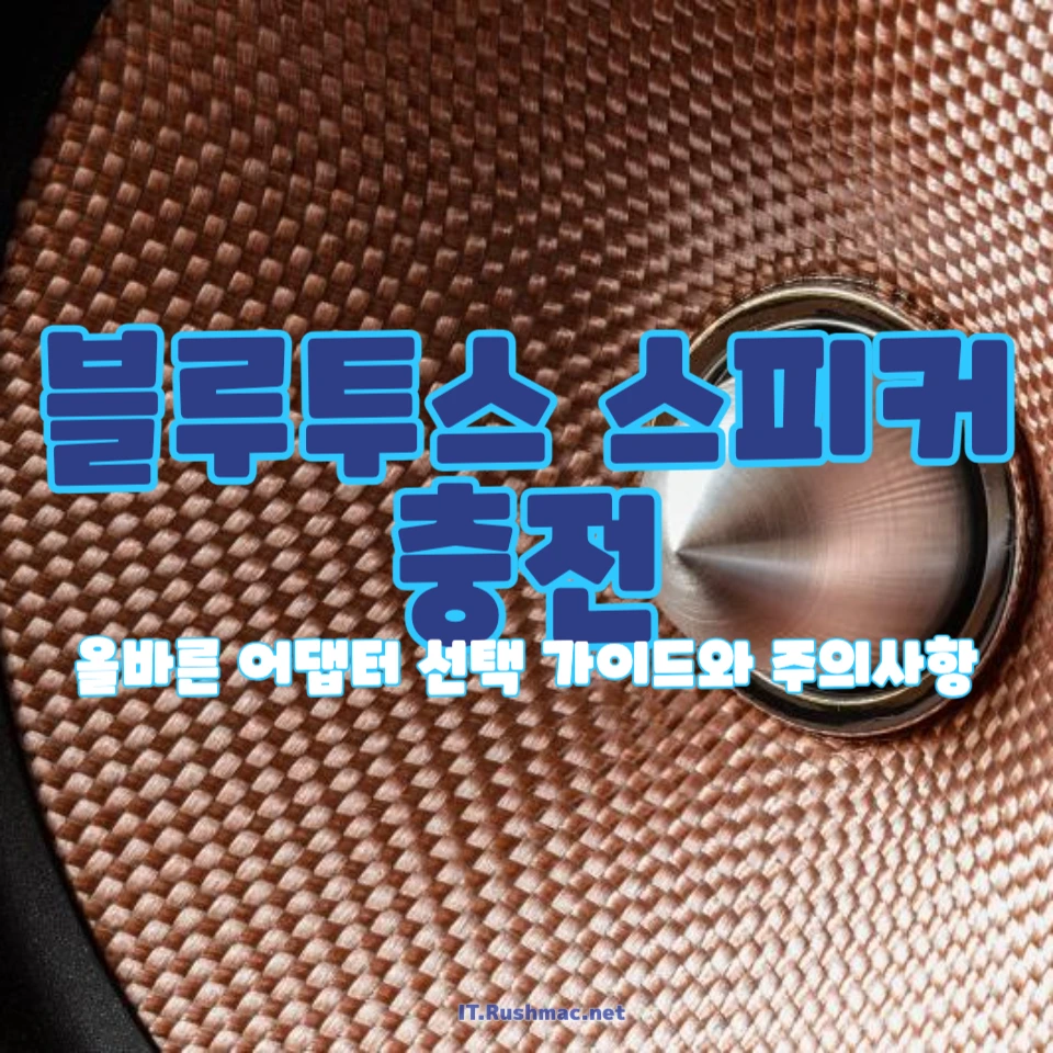 블루투스 스피커에 높은 전압 어댑터를 사용