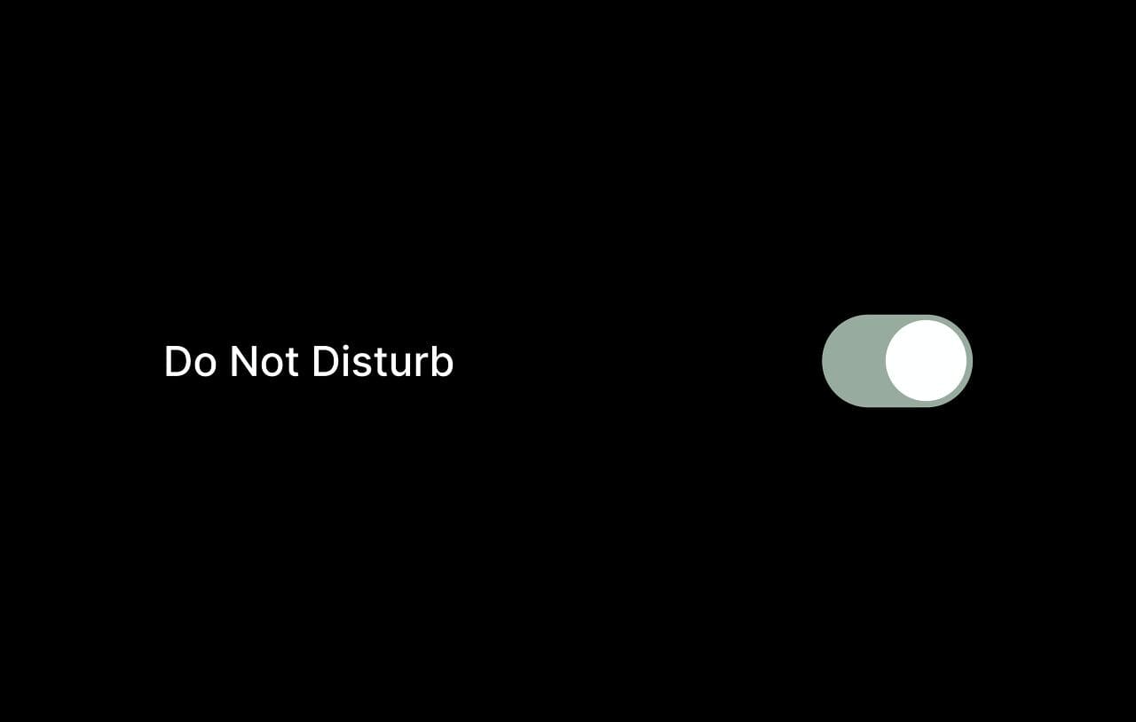 do not disturb button