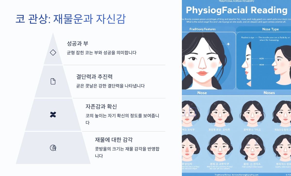 코 관상: 재물운과 자신감