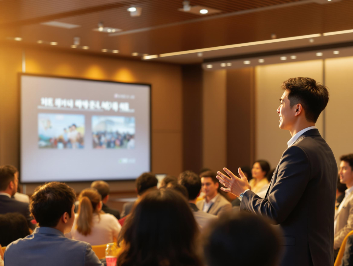 입시전문가가 세미나를 진행하는 모습