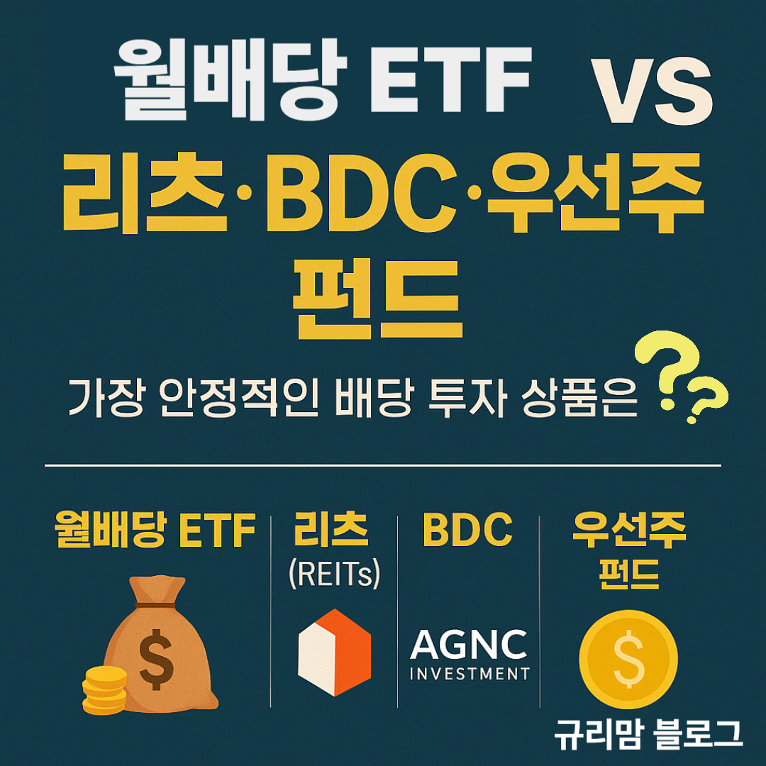 월배당 ETF vs 리츠·BDC·우선주 펀드
