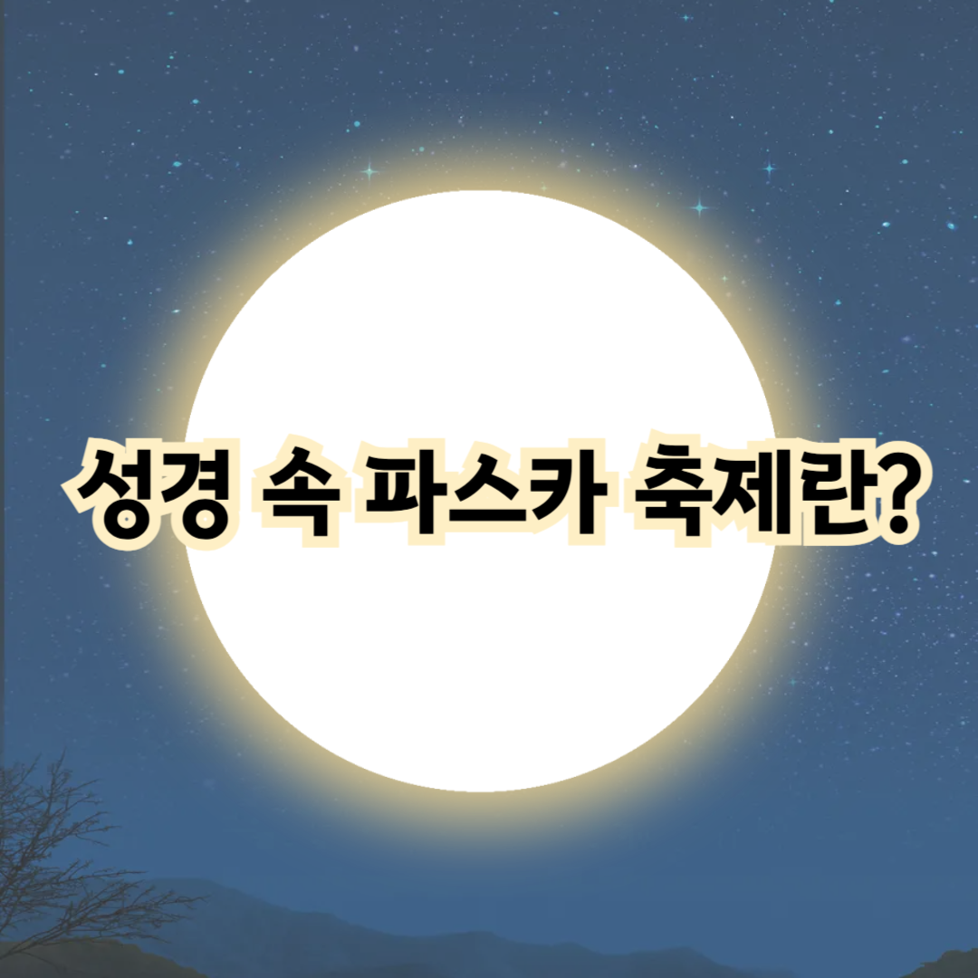 ✝️성경 속 파스카 축제란?
