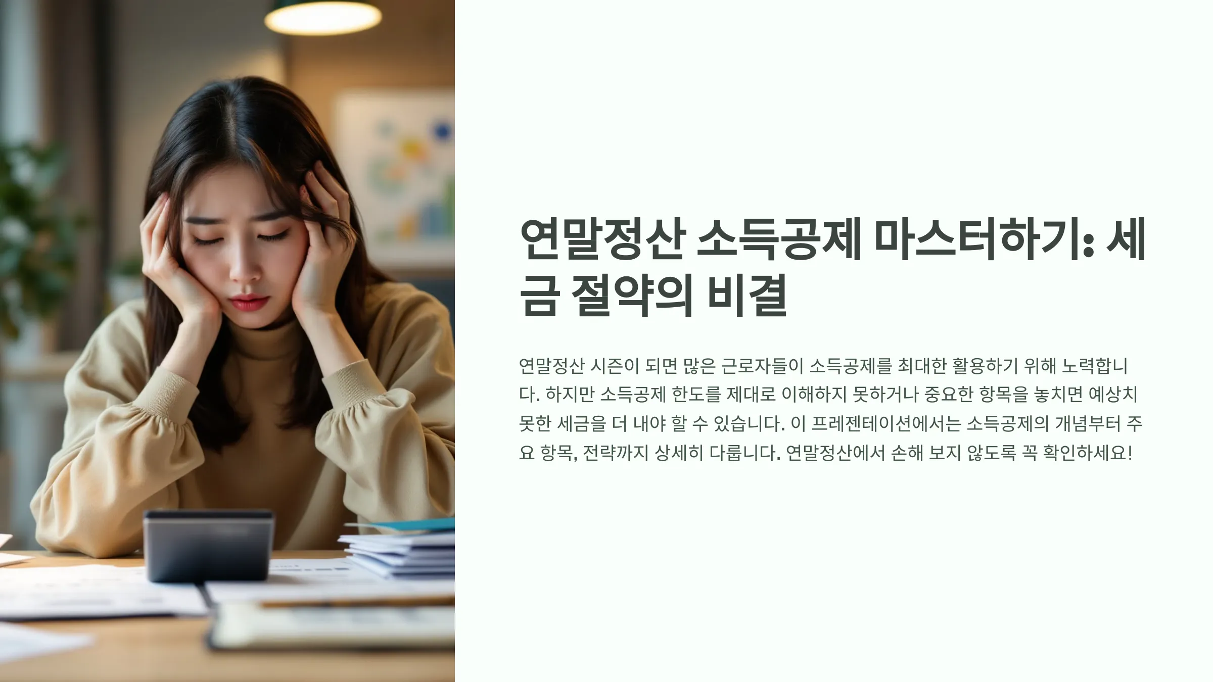 소득공제 한도, 연말정산에서 놓치면 손해!