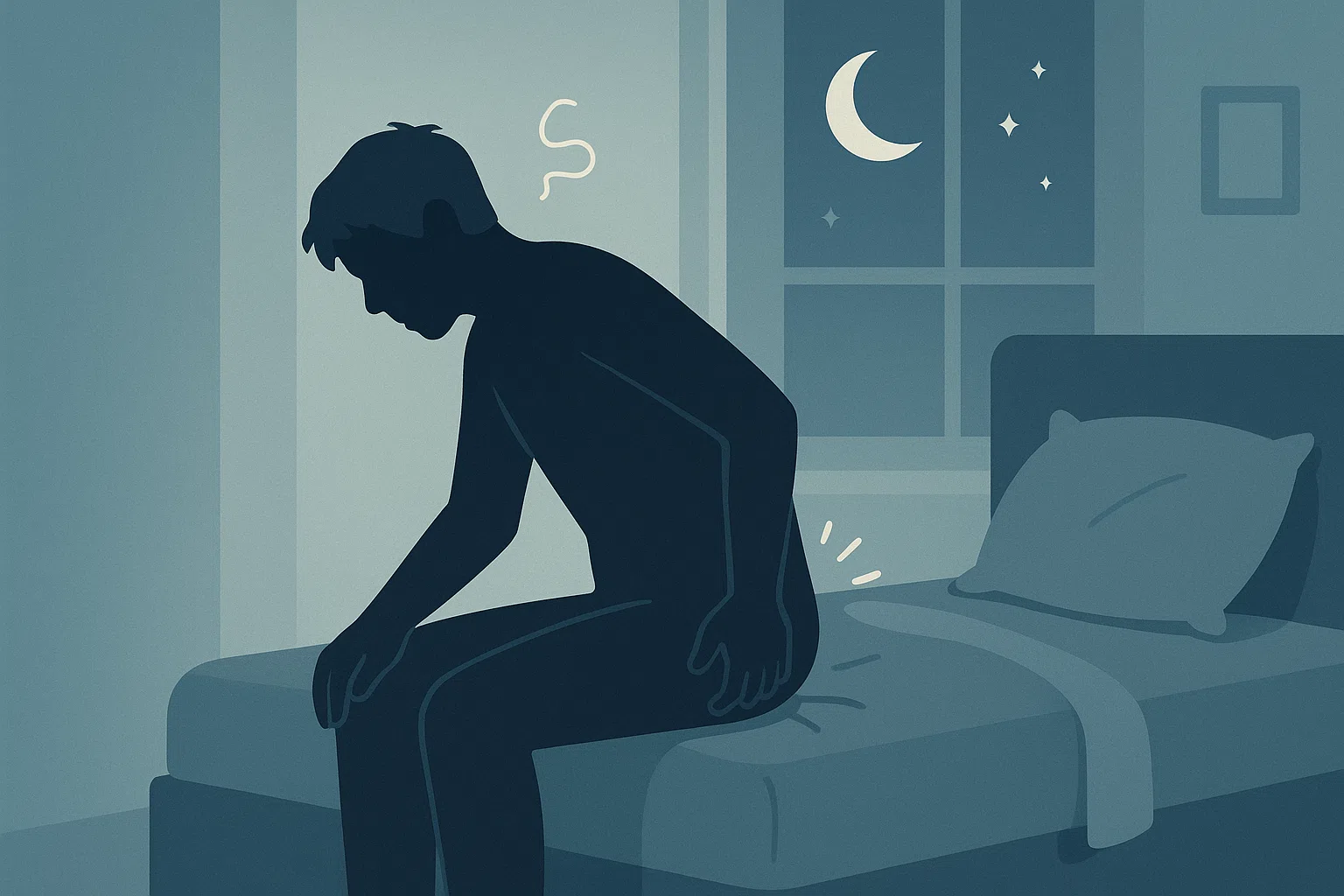 항문 주위 가려움으로 불편해하는 사람