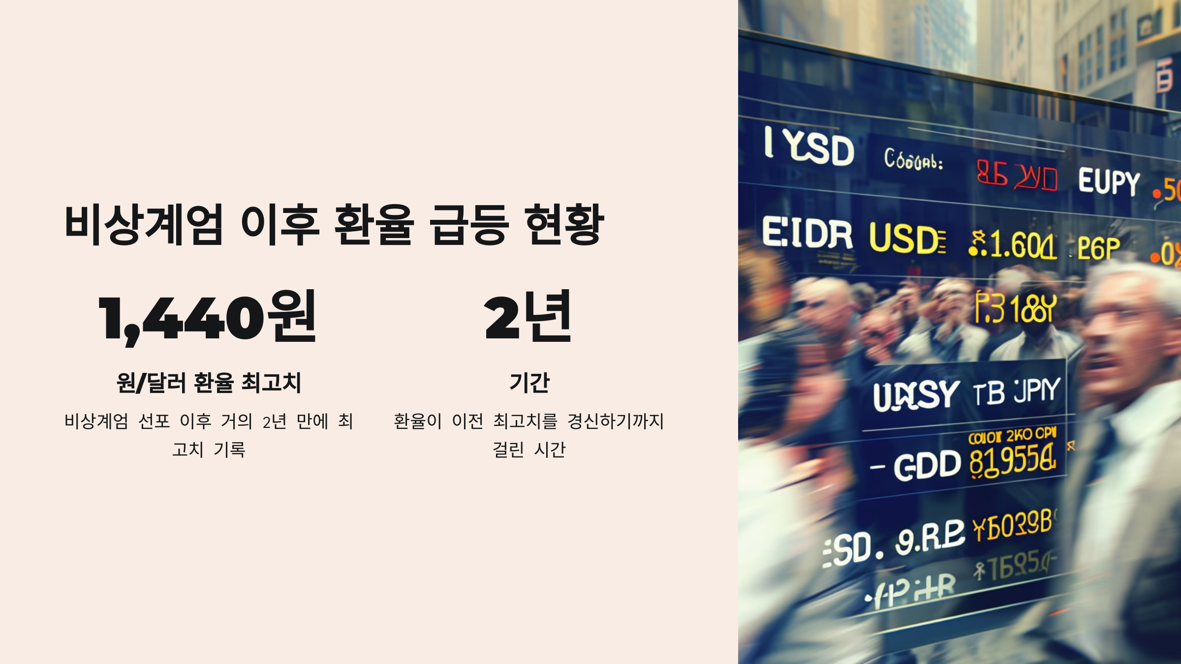 비상계엄 이후 환율 급등 현황