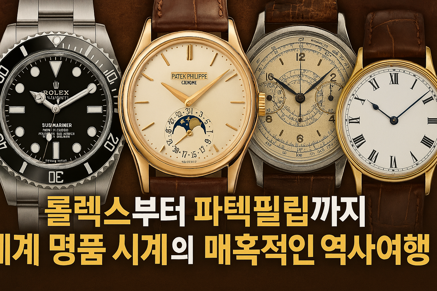 롤렉스부터 파텍필립까지 세계명품시계의 매혹적인 역사여행