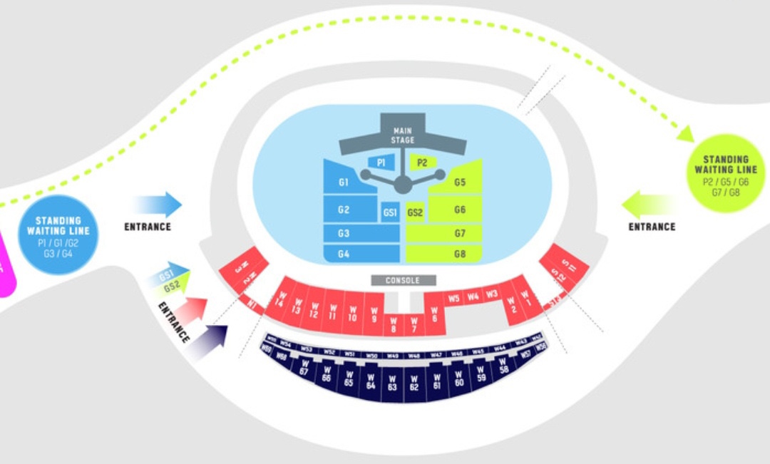 아시아드 게임장 좌석 안내도