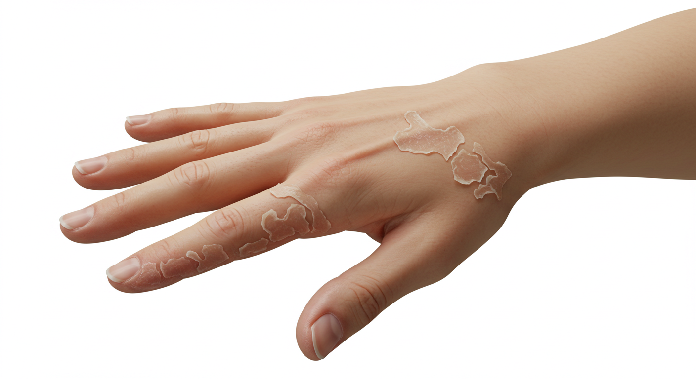 손가락껍질벗겨짐, 손가락피부질환, 피부염