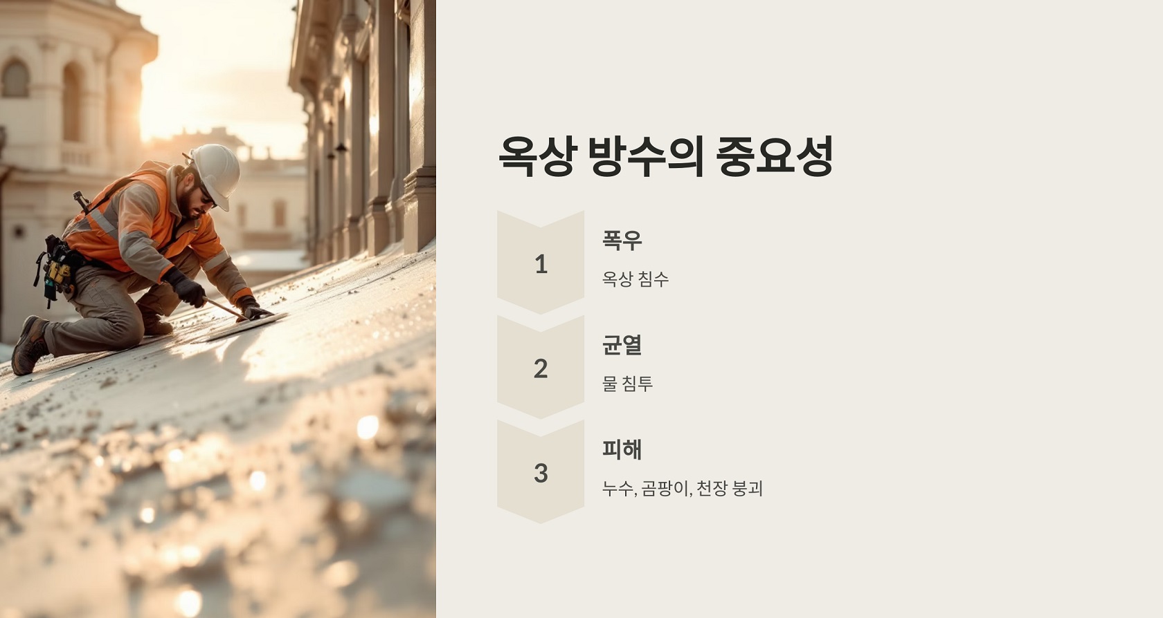 옥상 방수의 중요성