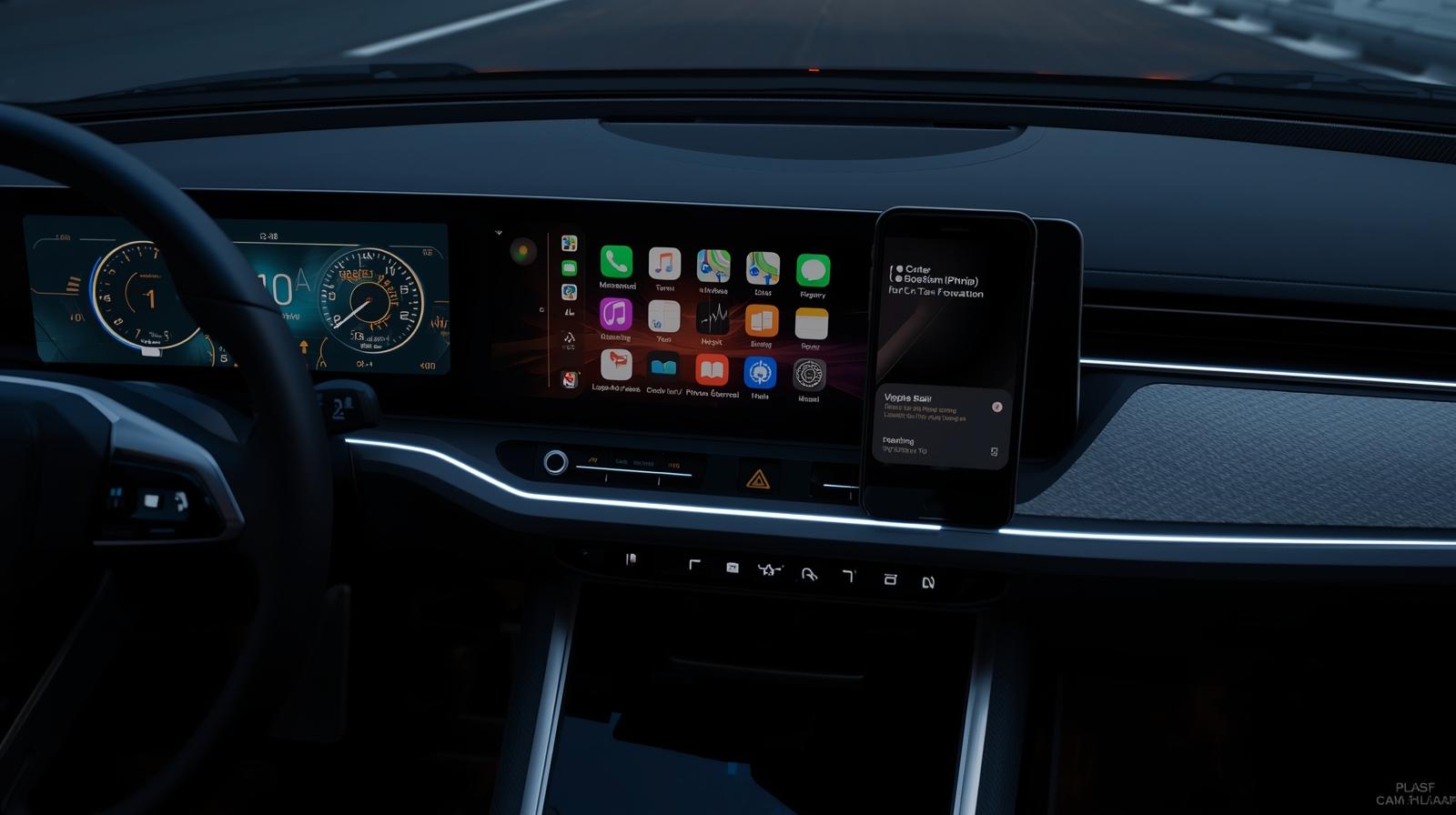 카플레이 사용 이미지 (AI생성)