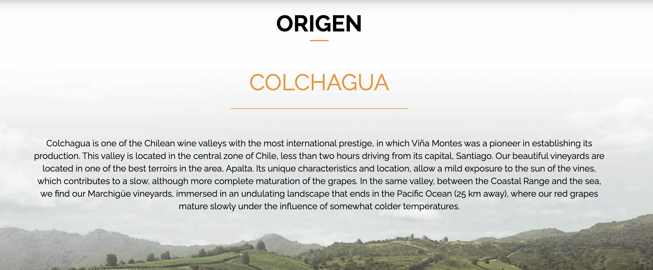 몬테스 알파 카베르네 소비뇽 원산지