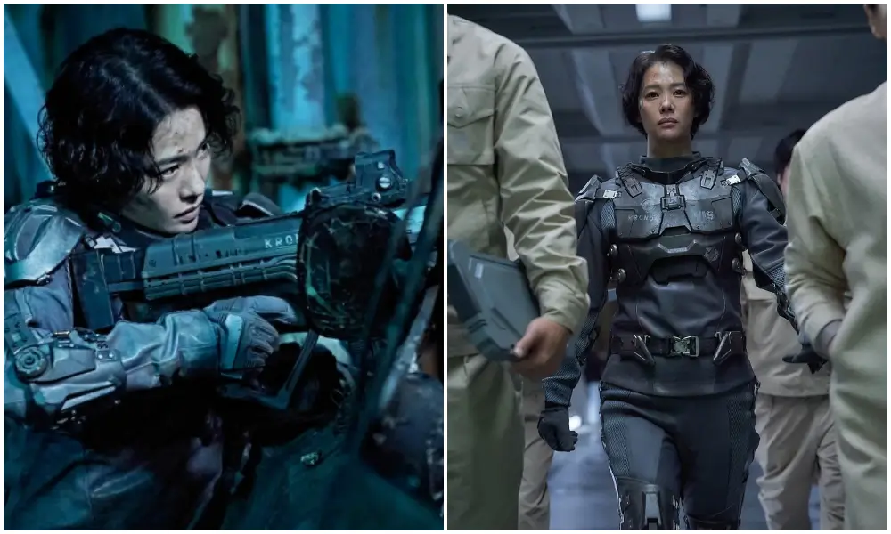 정이가 전투하는 장면과 걸어나가는 장면