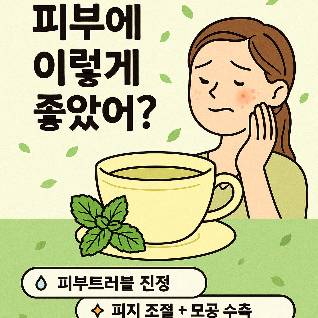 페퍼민트차효능-피부트러블