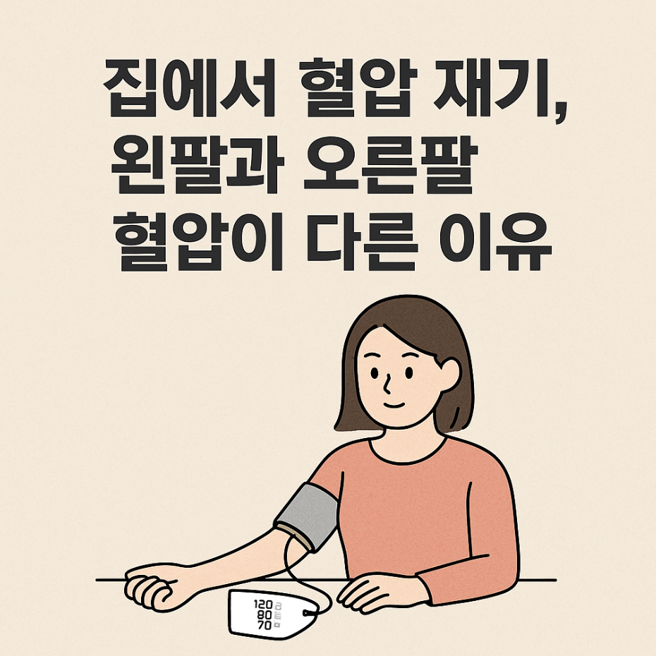집에서 혈압 재기, 왼팔과 오른팔 혈압이 다른 이유