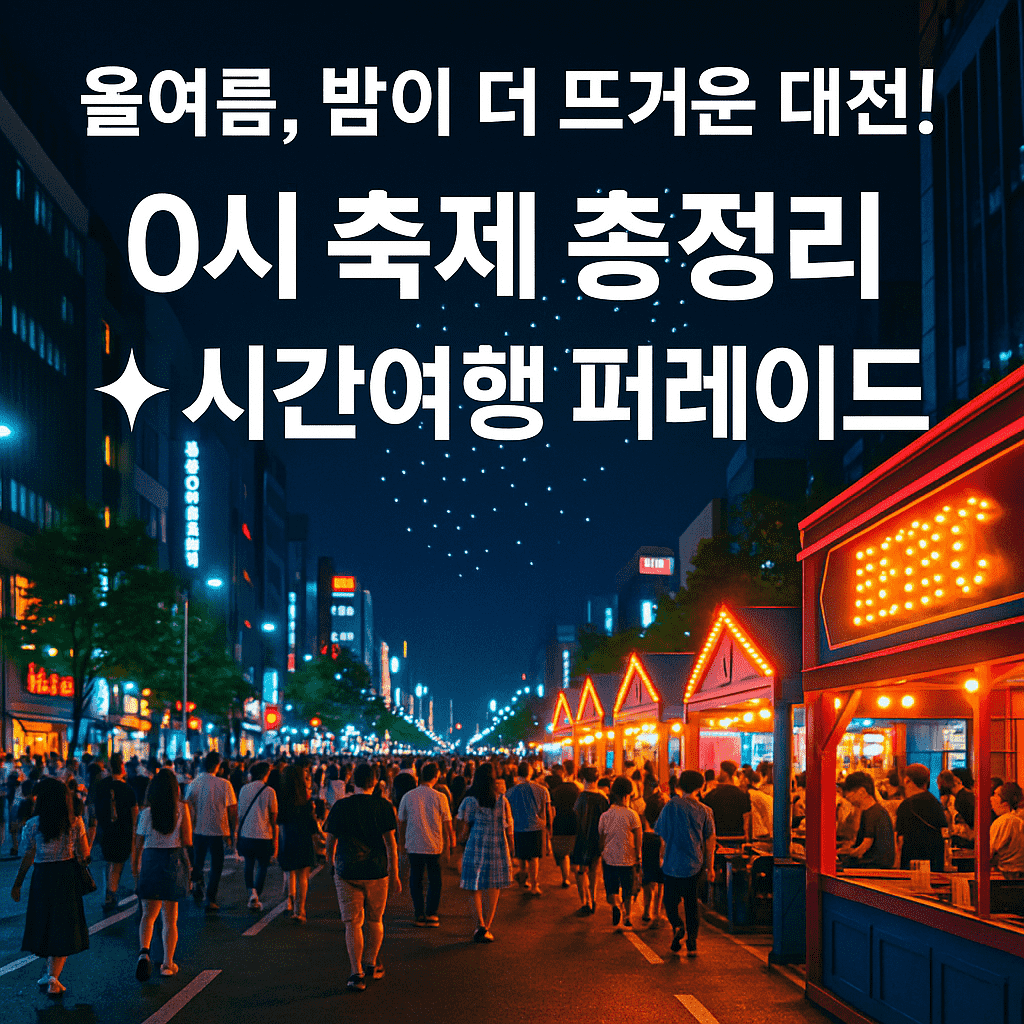 2025 대전 0시 축제 완벽 가이드 - 시간여행 도시 대전의 특별한 여름