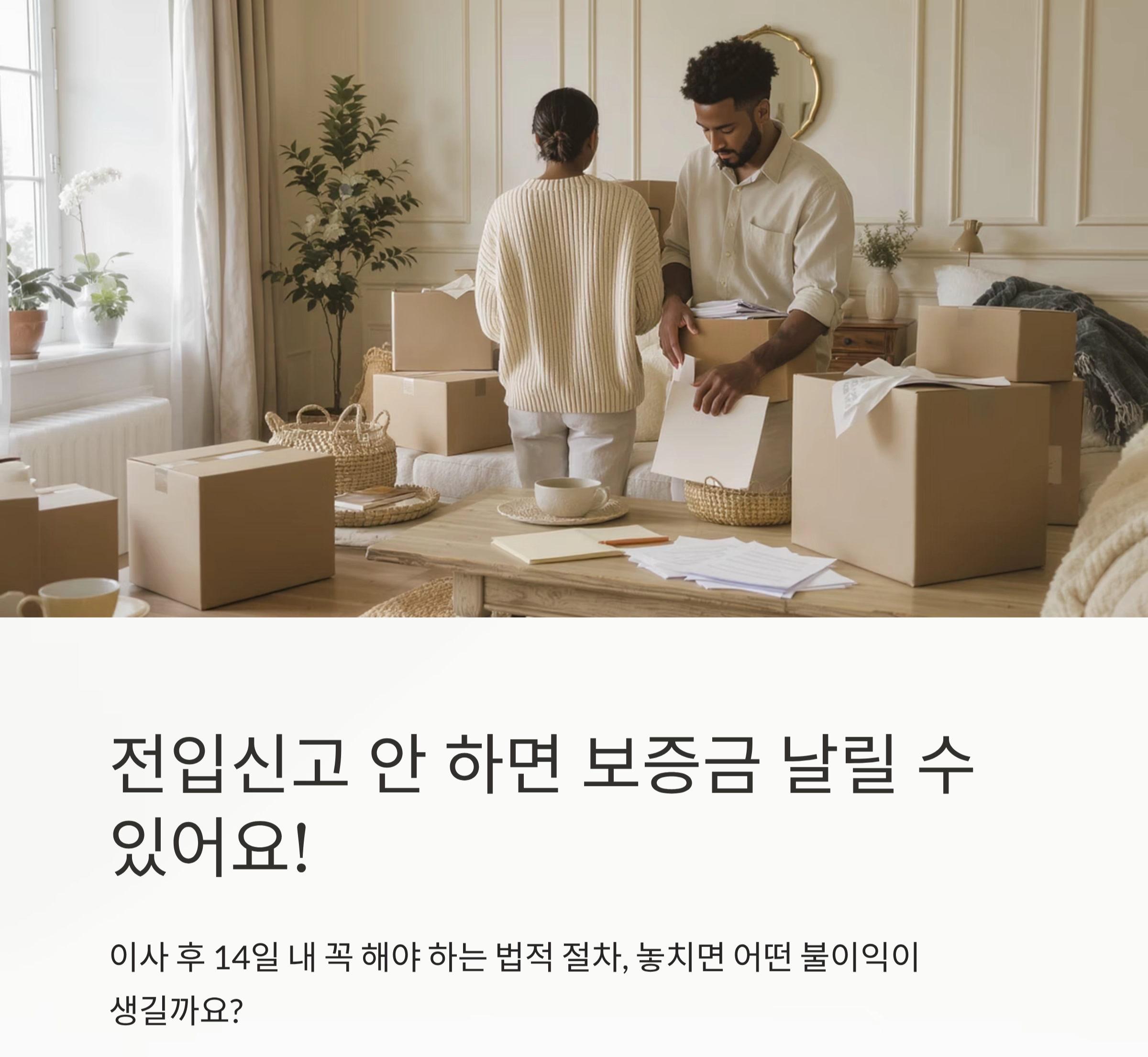 전입신고, 안 하면 큰일! 법적 효력부터 불이익까지 총정리