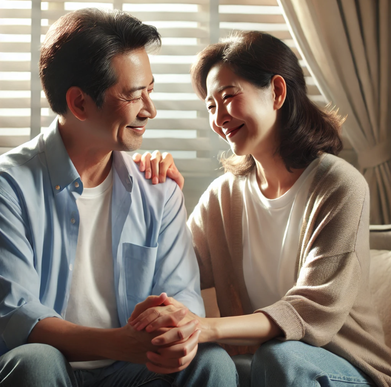 관계를 회복한 중년부부의 모습
