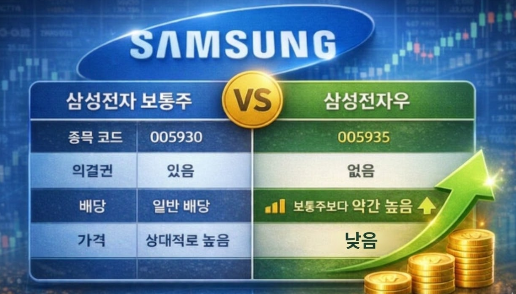 삼성전자 보통주와 우선주 무엇이 다를까? 배당과 투자 전략 비교