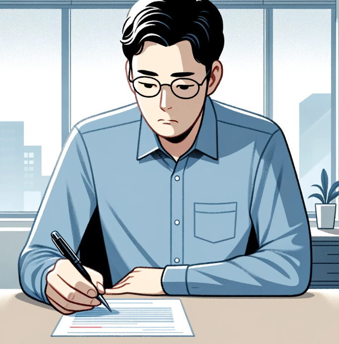 희망퇴직일러스트