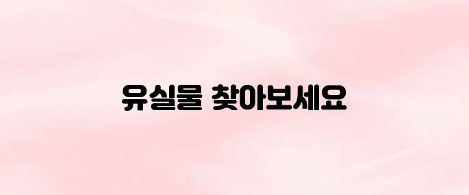 서울교통공사 유실물센터 이용방법 (2025 최신)