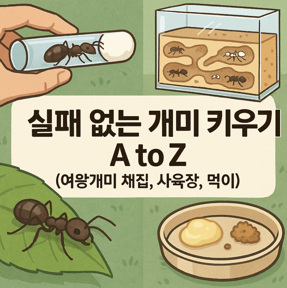 실패 없는 개미 키우기 A to Z (여왕개미 채집, 사육장, 먹이)