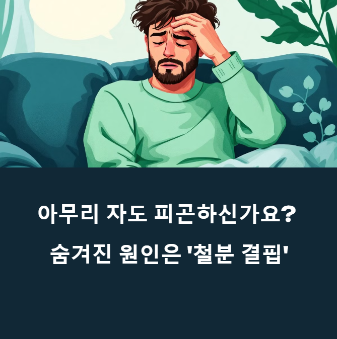 만성 피로의 숨겨진 원인, 철분 부족! 에너지를 폭발적으로 높이는 해결책에 대한 이미지