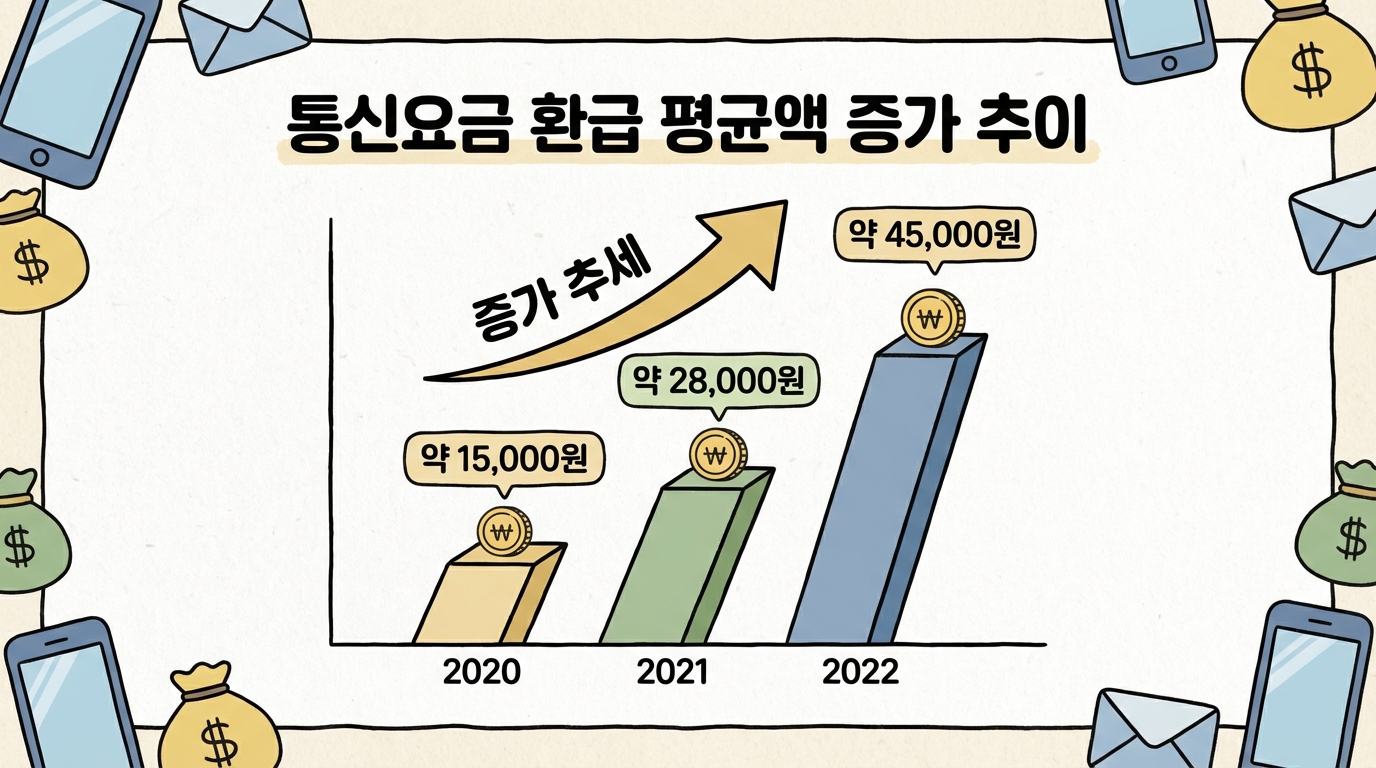 통신비 미환급액 규모 및 통계 이미지