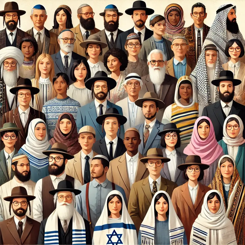 다양한 인정의 유대인 이미지