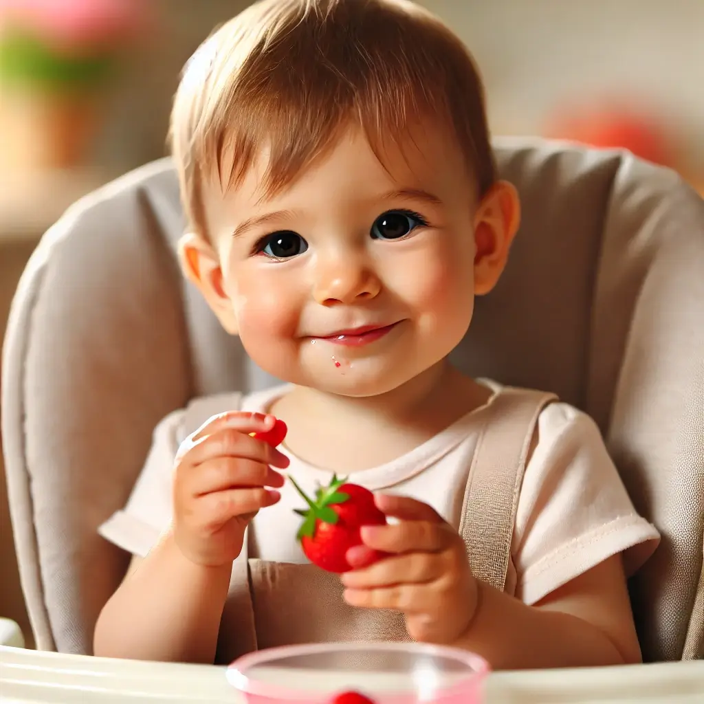 이유식하고 있는 아기