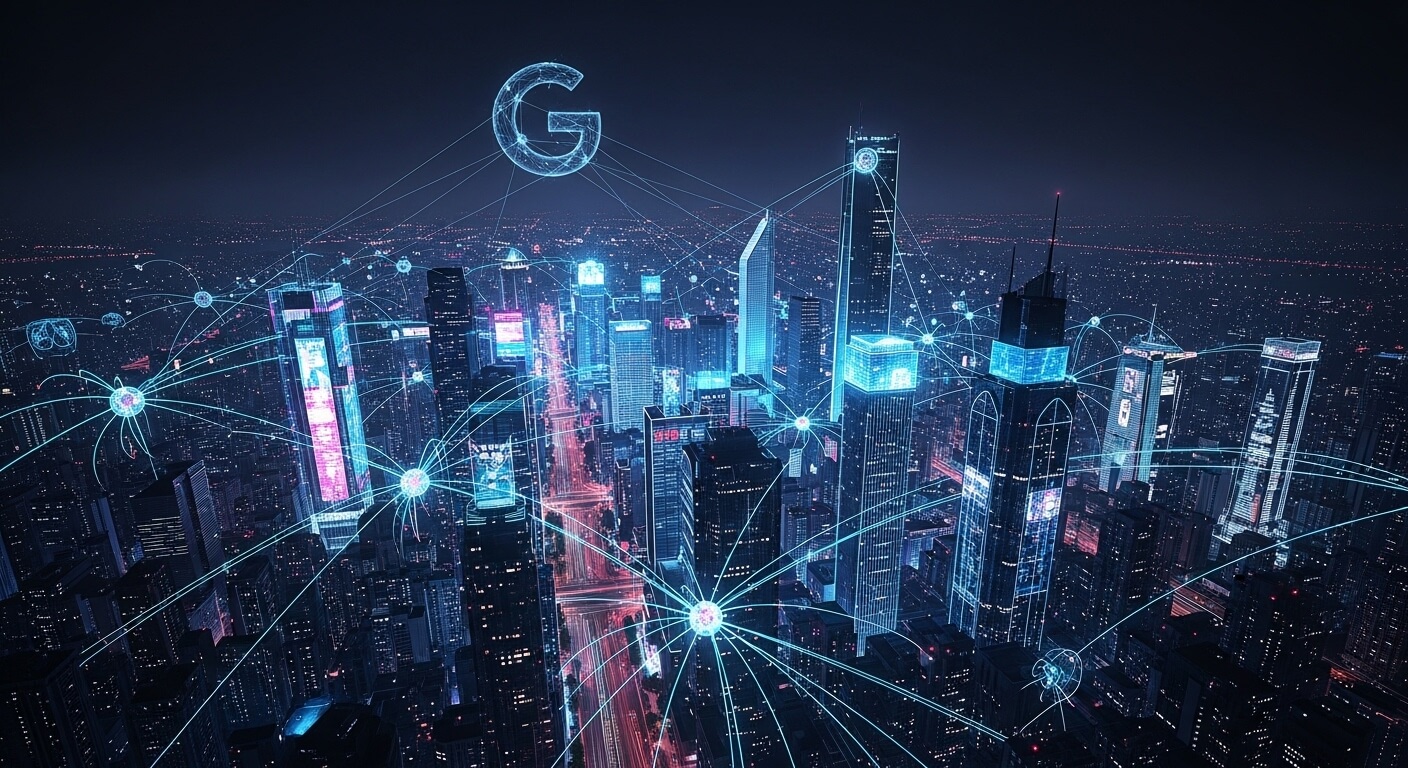 건물과 건물사이로 연결된 광혁신망