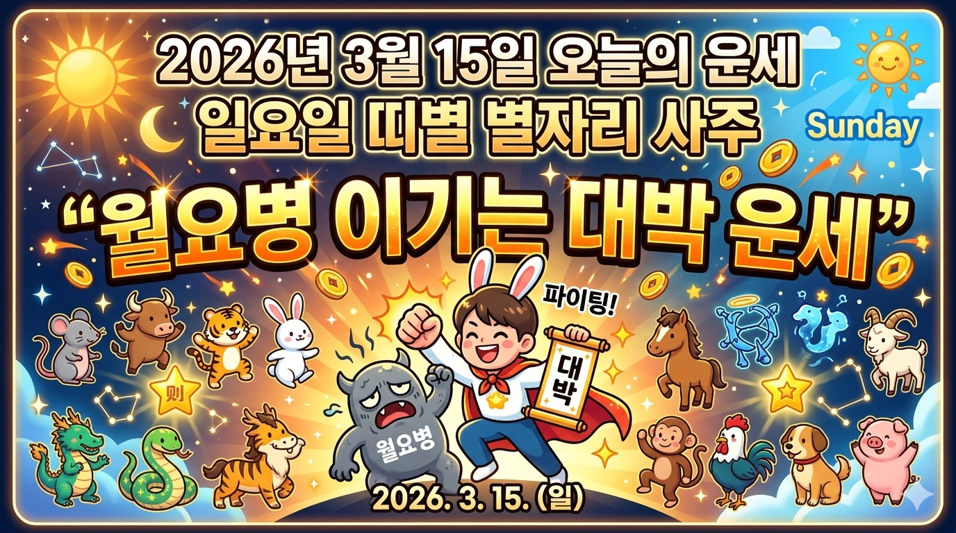 3월15일 오늘의 운세