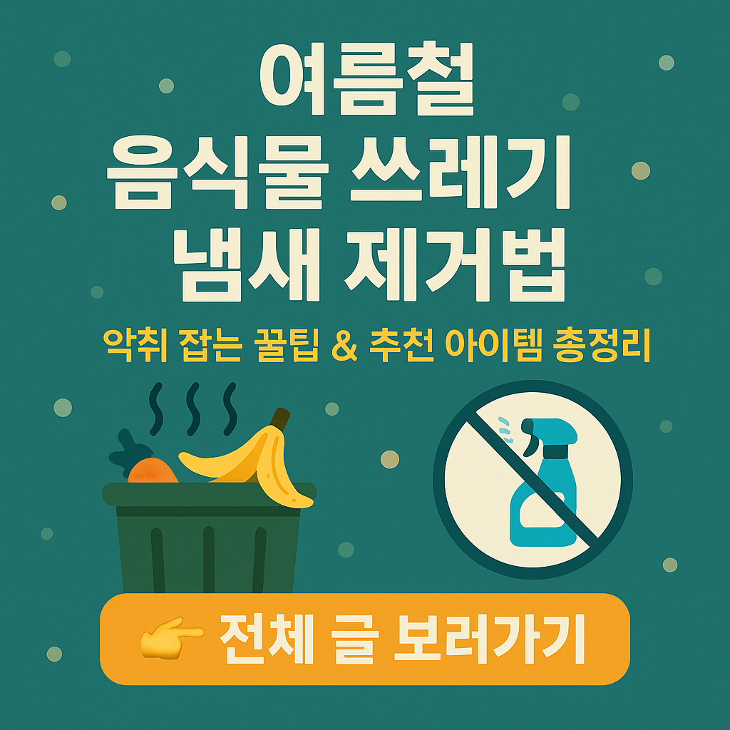 여름철 음식물 쓰레기 냄새 제거법