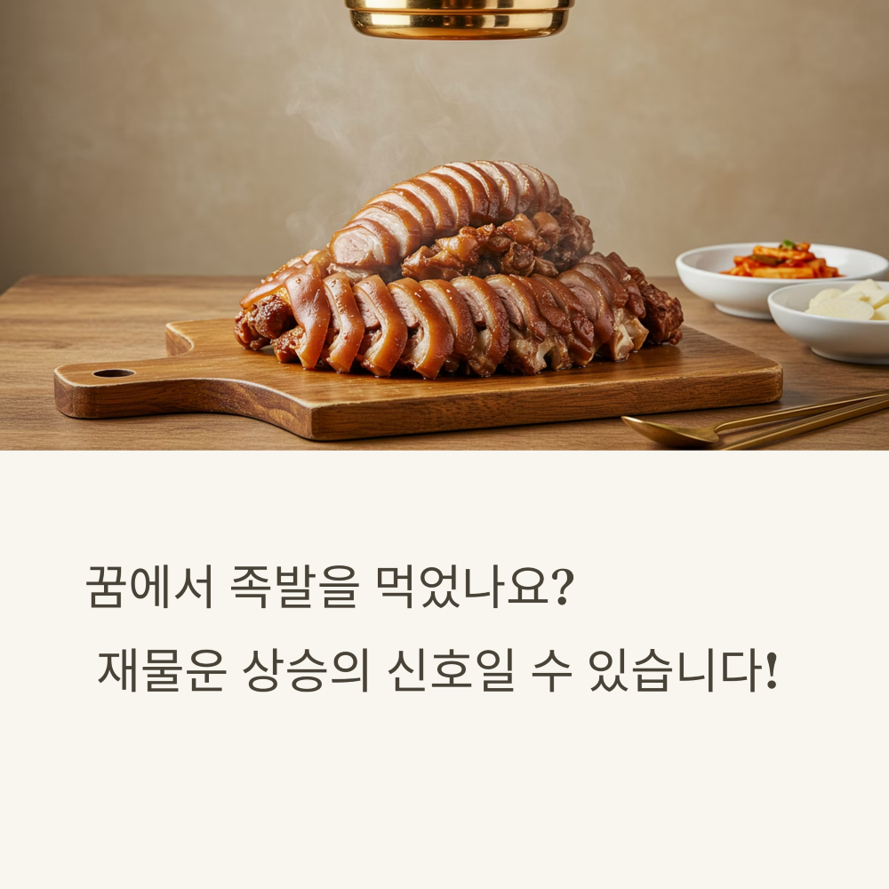 테이블 위에 있는 족발 모습