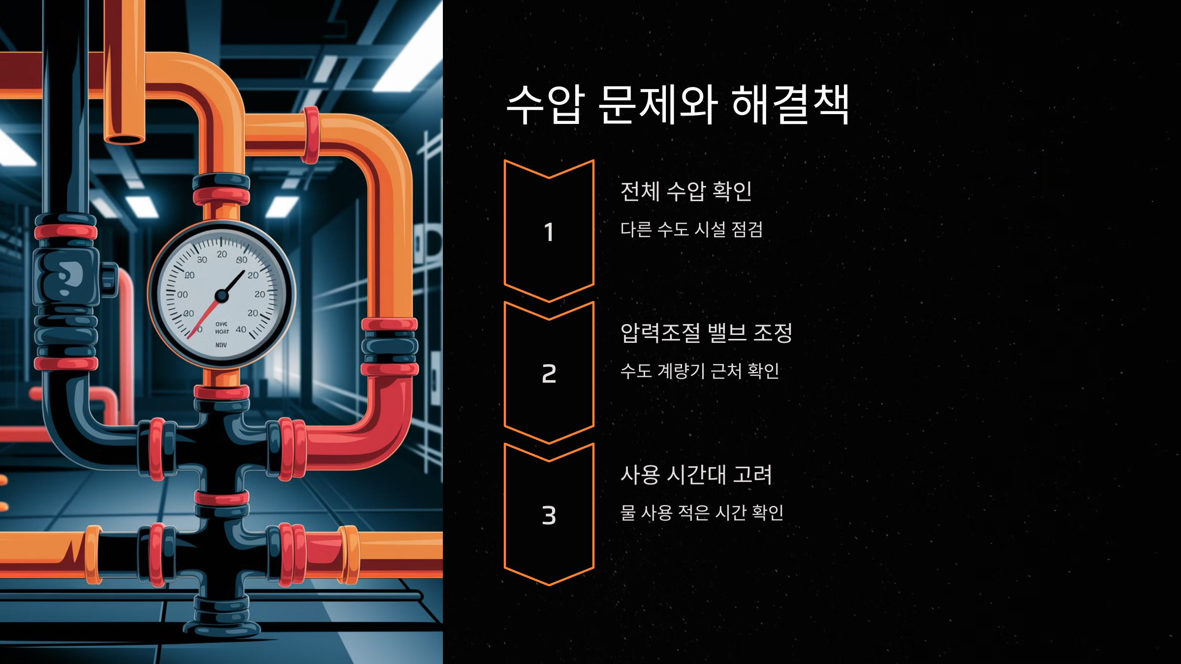 수압 문제와 해결책