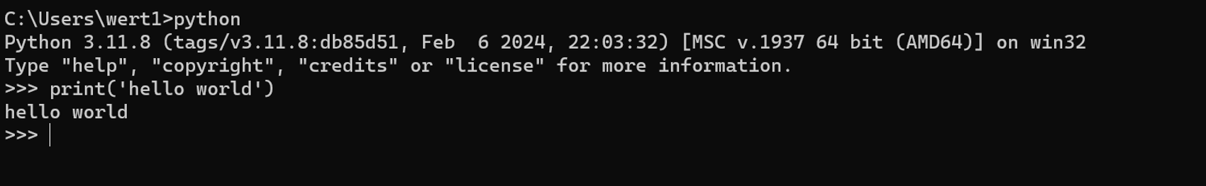 cmd 확인 화면