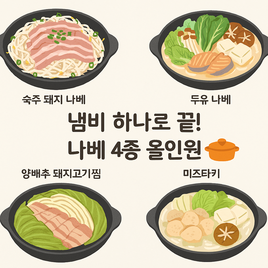 냄비 하나로 끝! 나베 4종 올인원