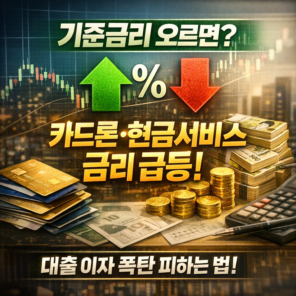 기준금리vs카드론*현금서비스 관계