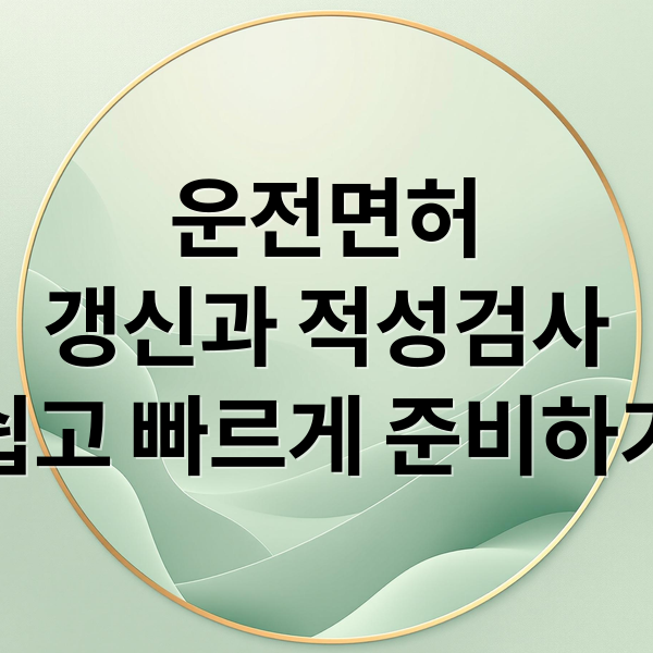 운전면허 갱신 적성검사