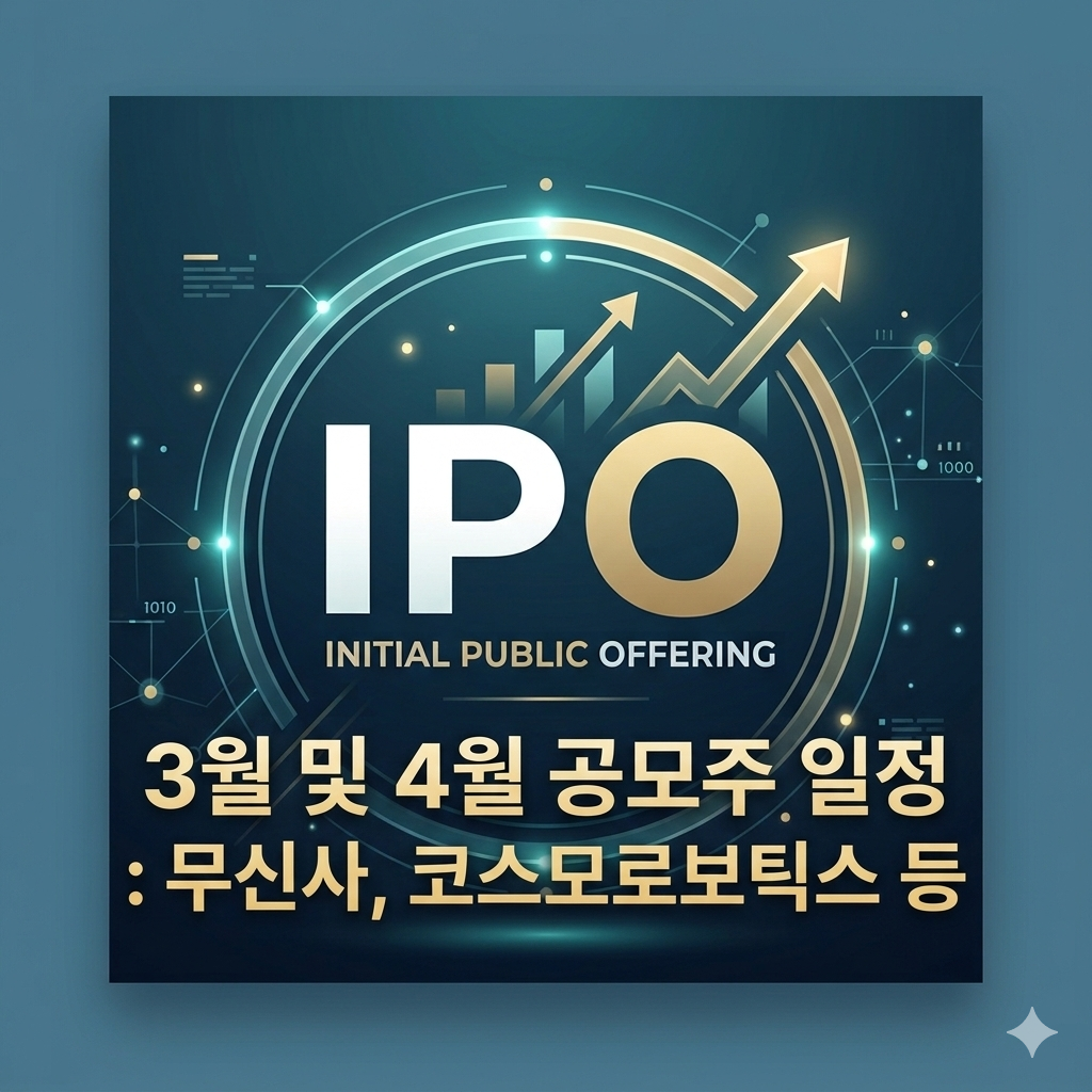 2026년 3월 및 4월 IPO일정