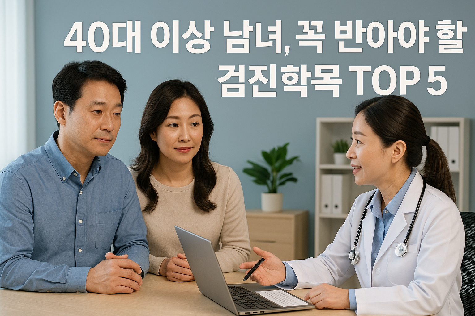 건강검진 상담중인 부부