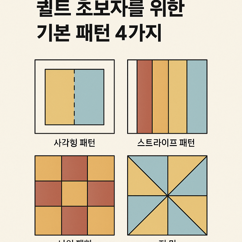 퀼트 초보자를 위한 기본 패턴 4가지