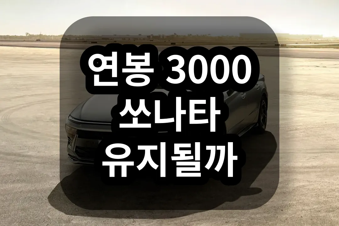 쏘나타 유지비 연봉