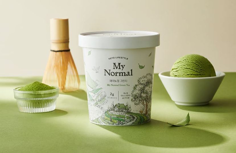 마이노멀 저당 아이스크림 파인트 그린티 / 출처 : 키토마켓